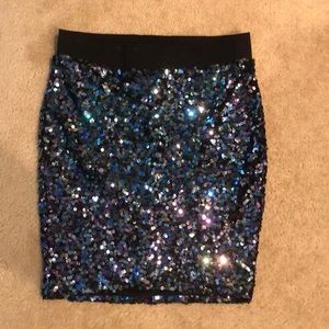 Sequined Pencil Skirt